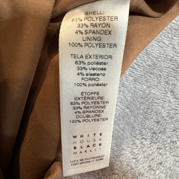 White House Black Market Skirt Lace-Up Short Caramel Brown Size 4 Office Teacher - Picture 7 of 13